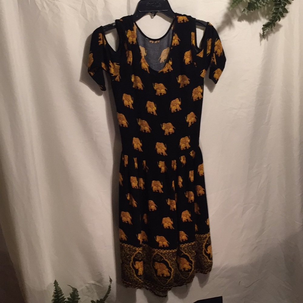 Golden elephant dress